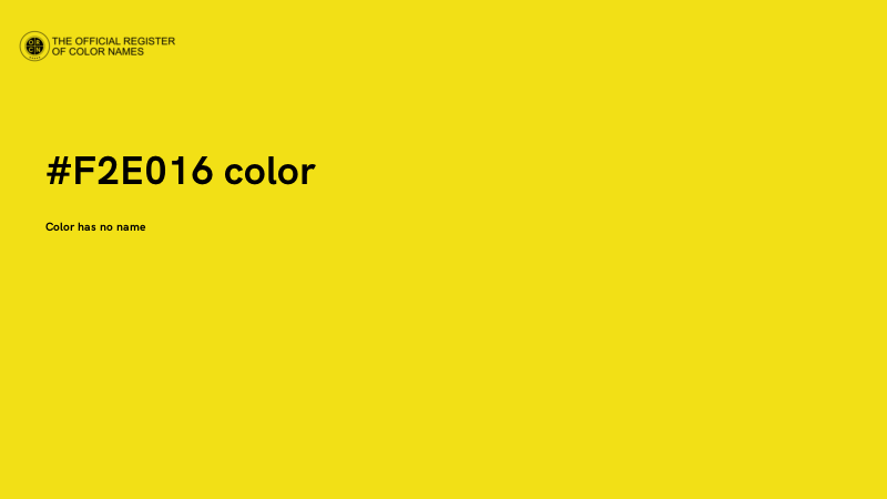 #F2E016 color image