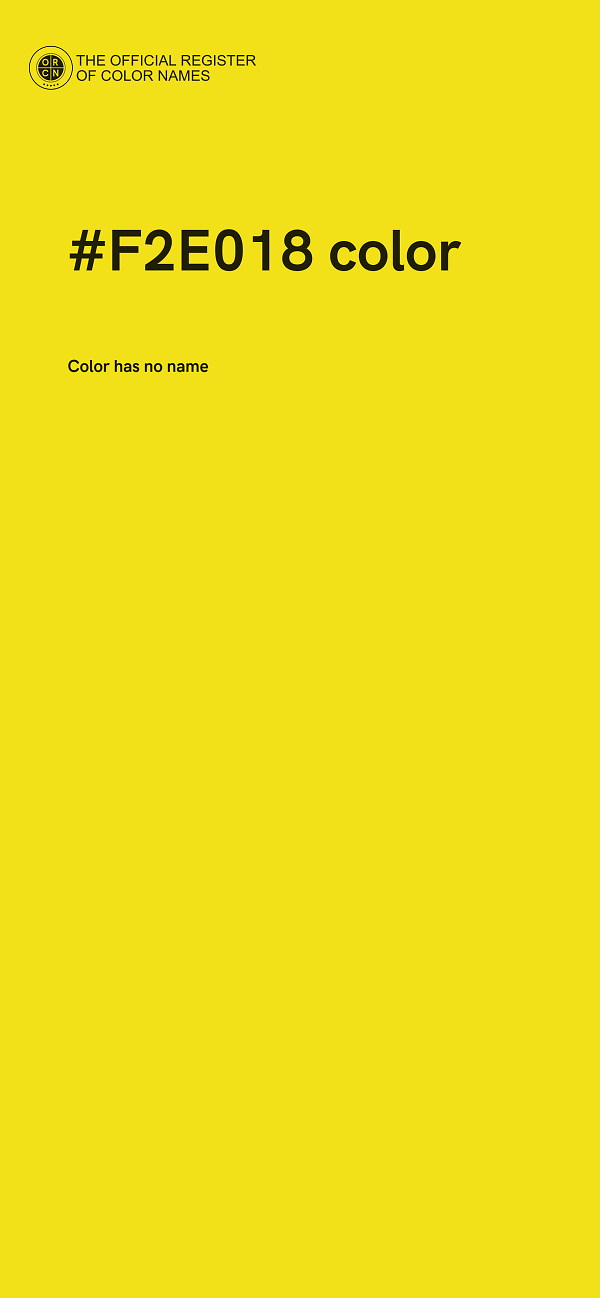 #F2E018 color image