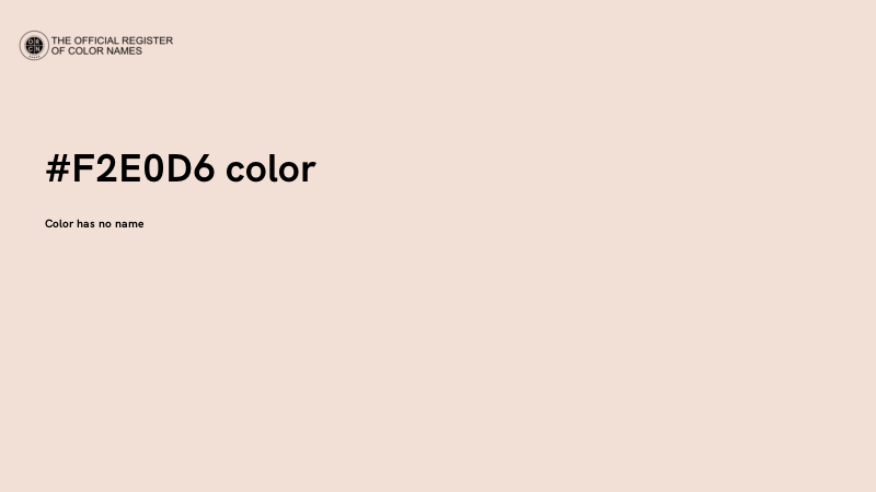#F2E0D6 color image