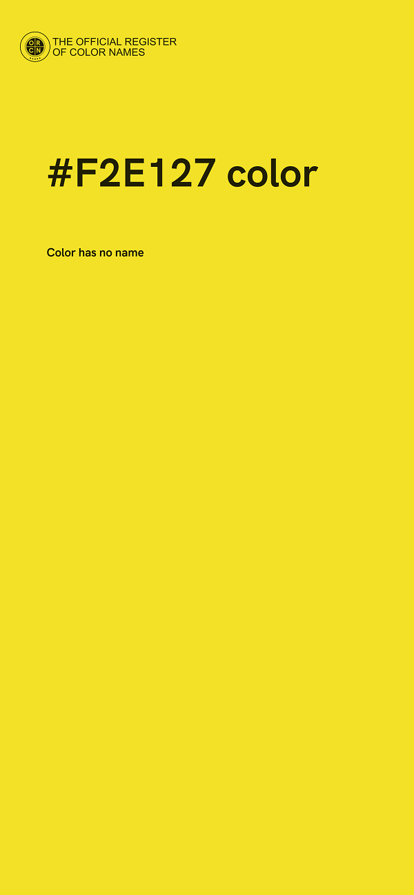 #F2E127 color image