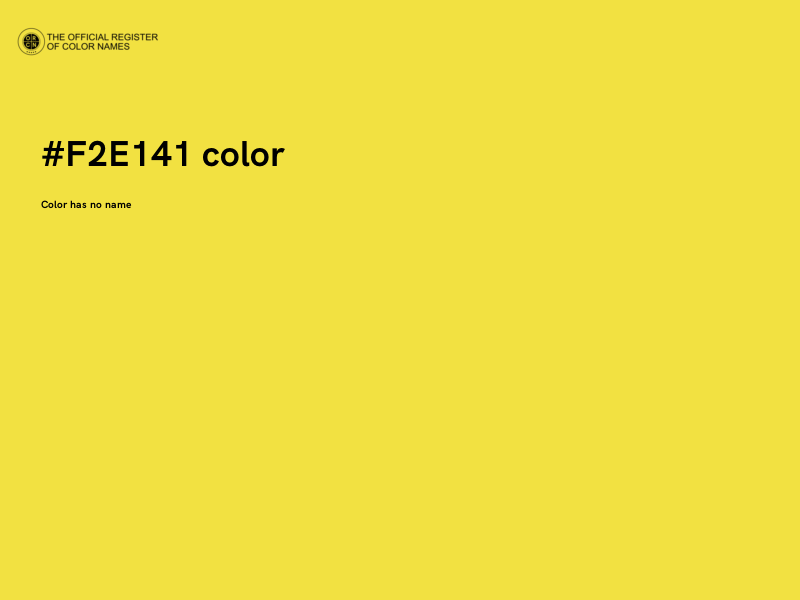 #F2E141 color image