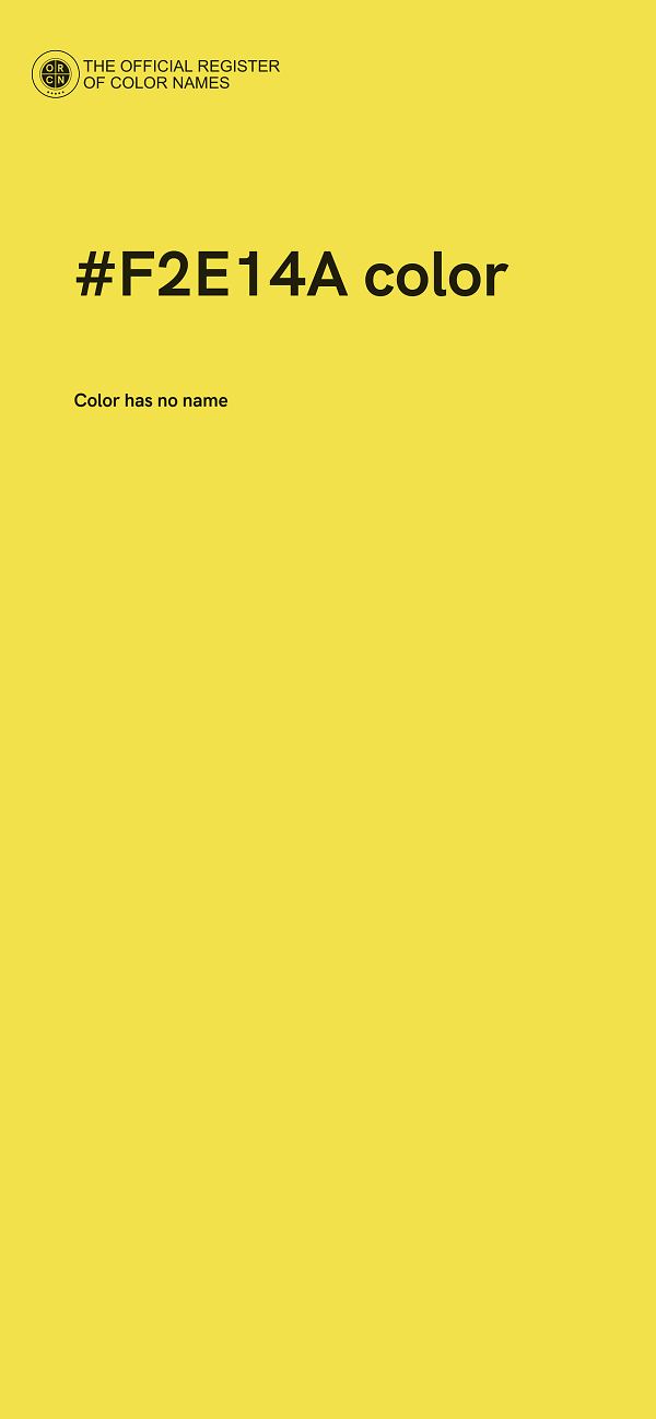 #F2E14A color image