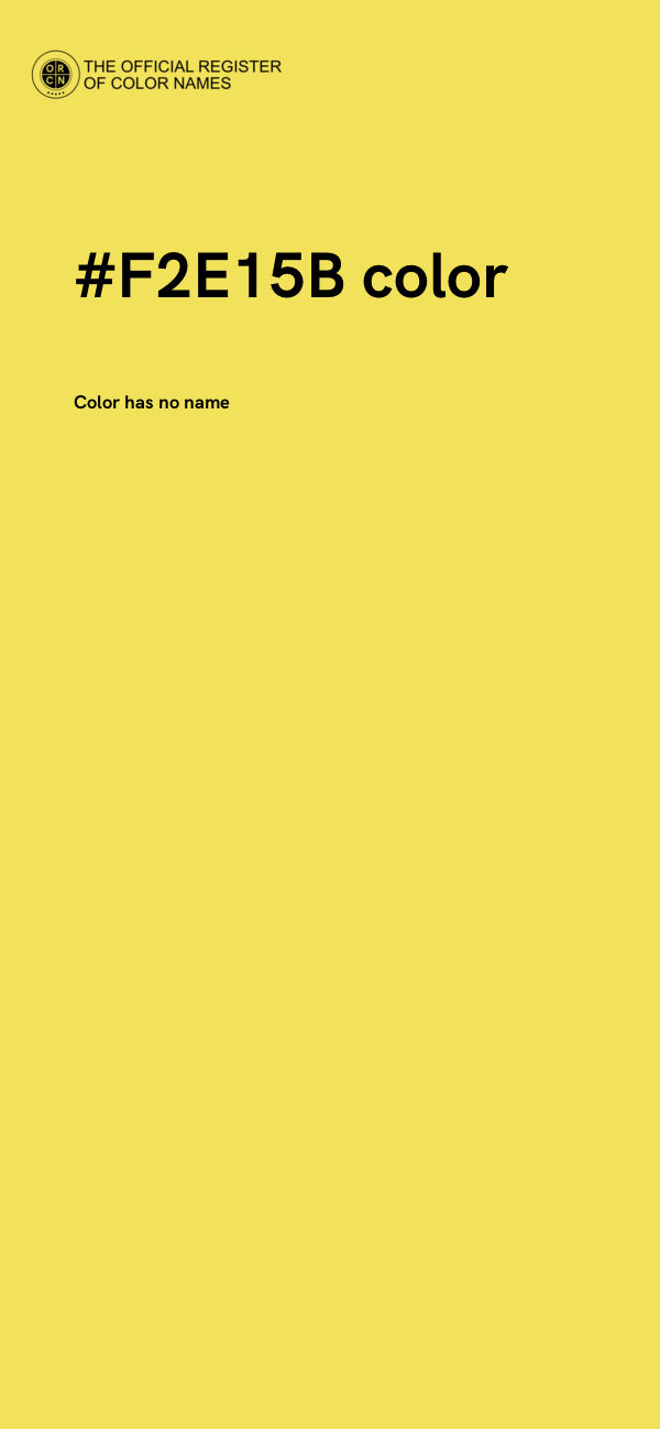 #F2E15B color image