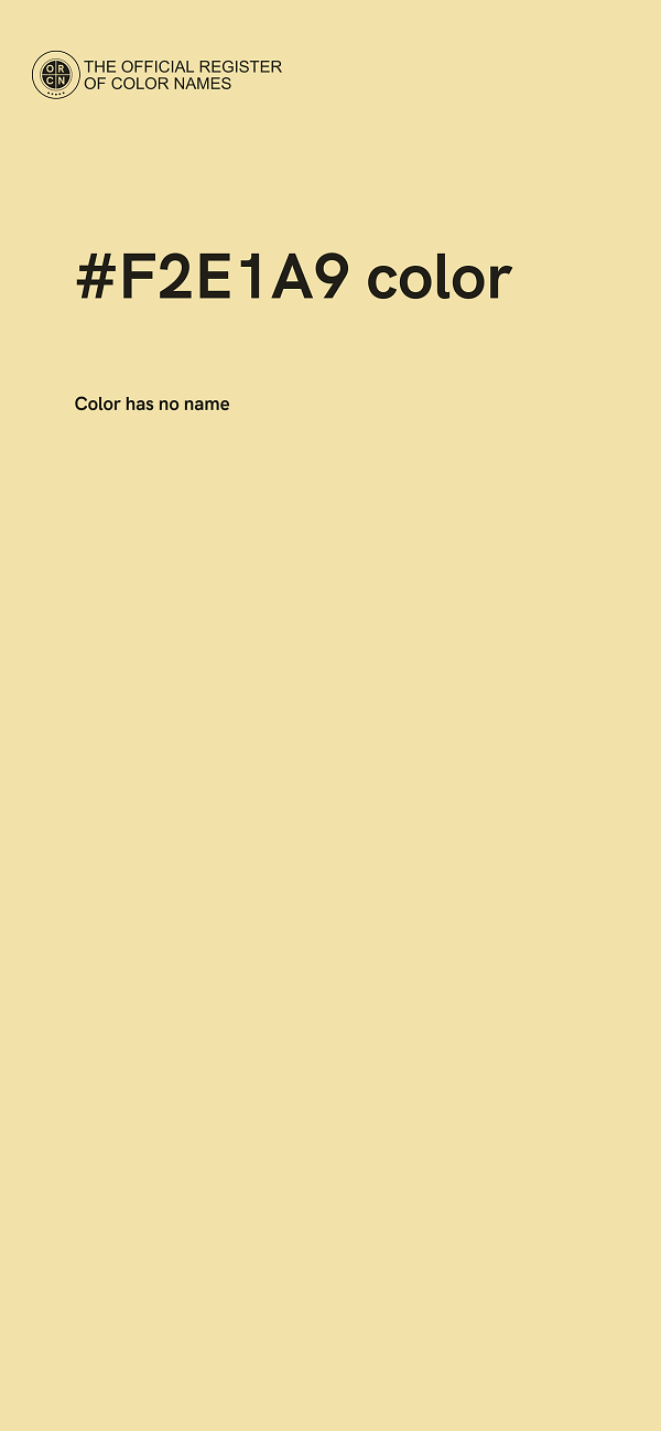 #F2E1A9 color image