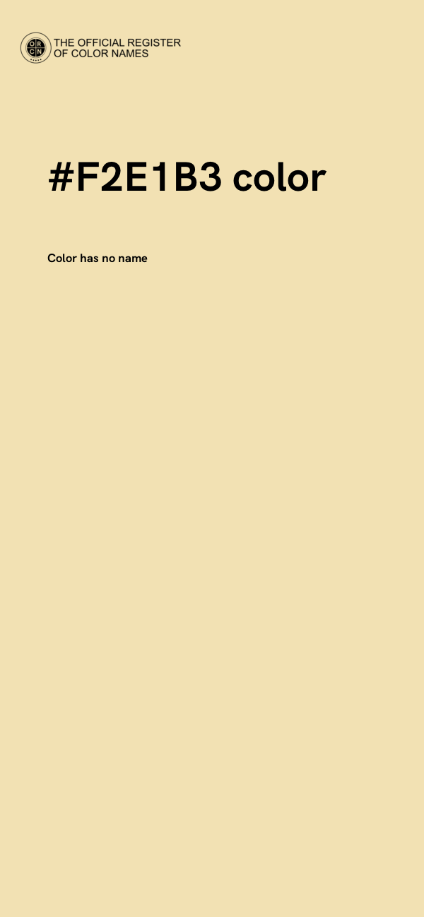 #F2E1B3 color image
