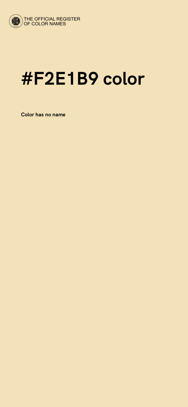 #F2E1B9 color image