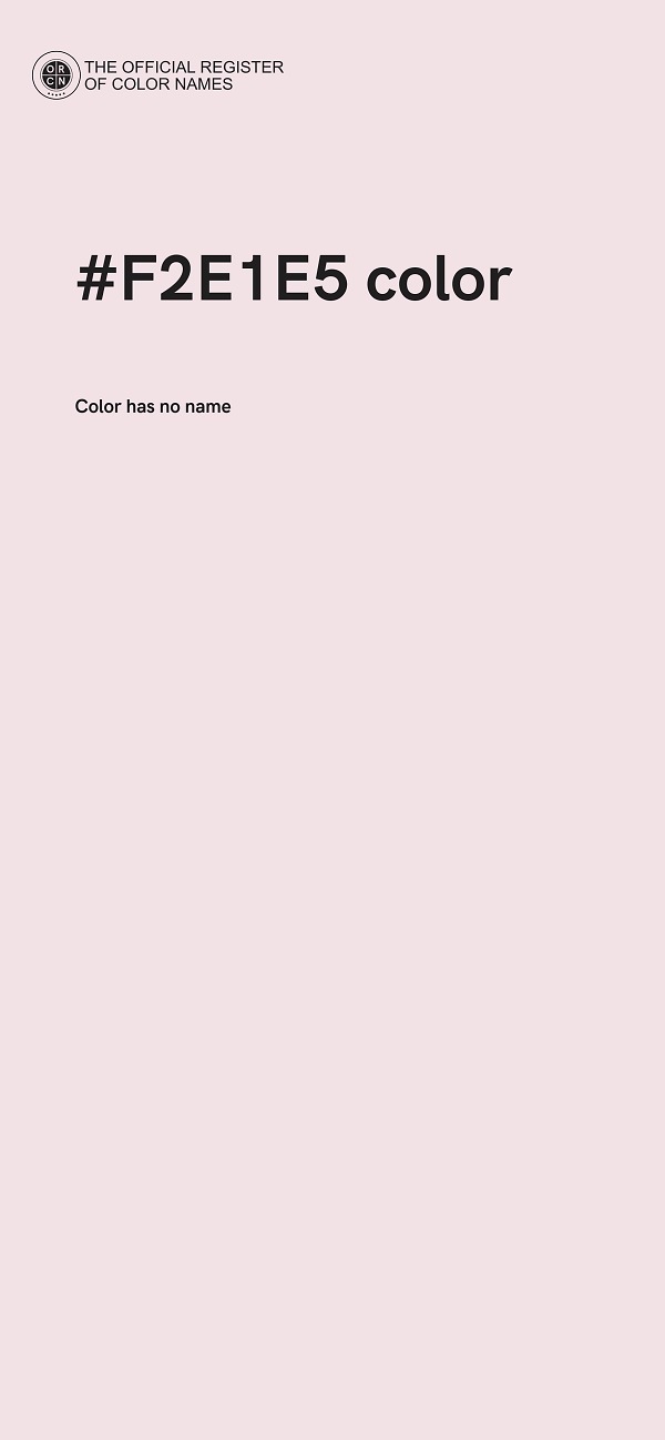 #F2E1E5 color image