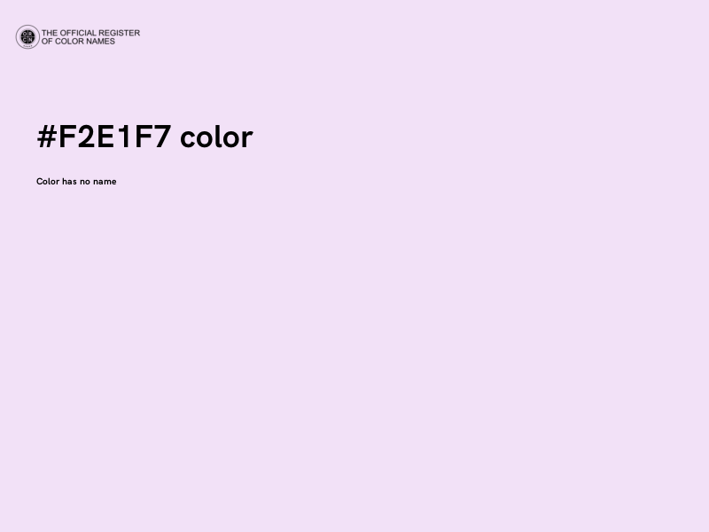 #F2E1F7 color image