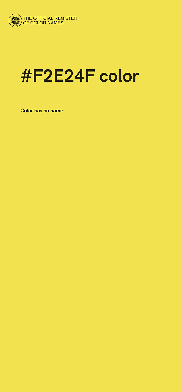 #F2E24F color image