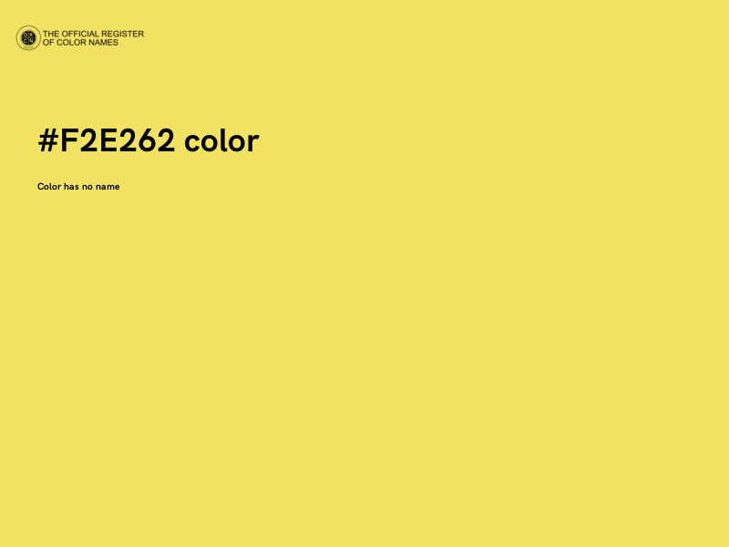 #F2E262 color image
