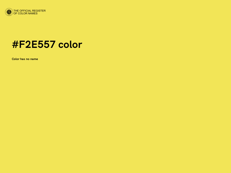 #F2E557 color image