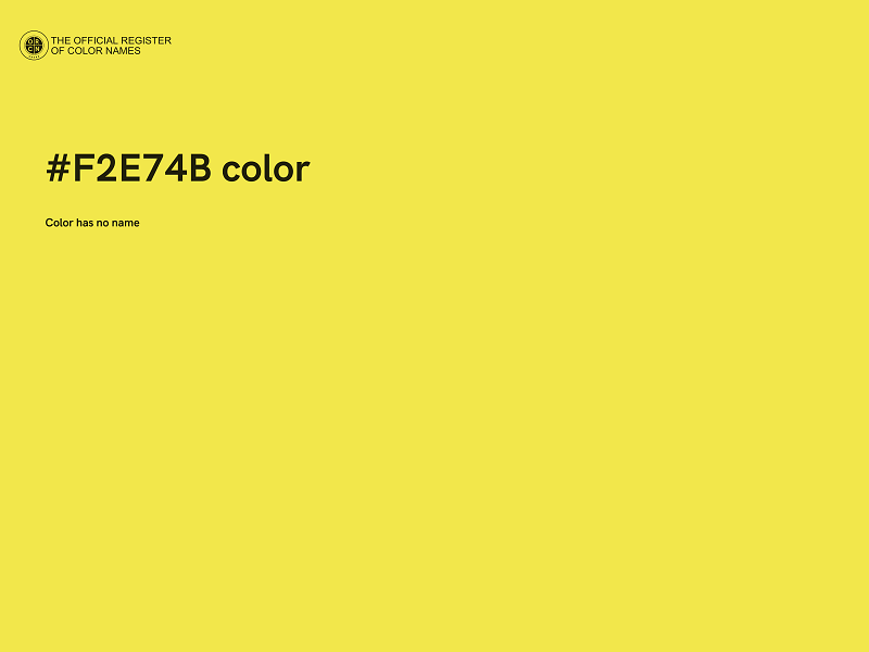 #F2E74B color image
