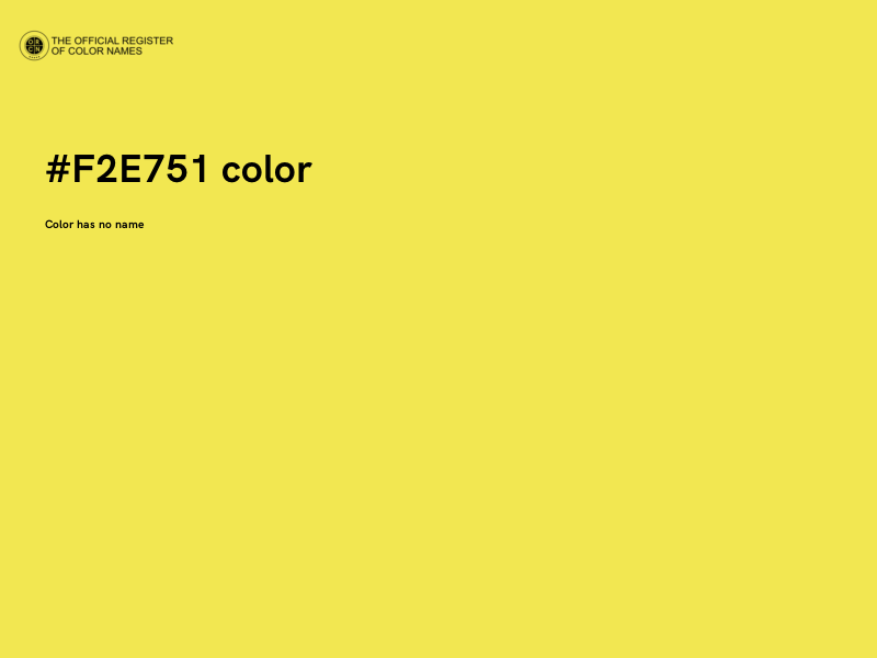#F2E751 color image