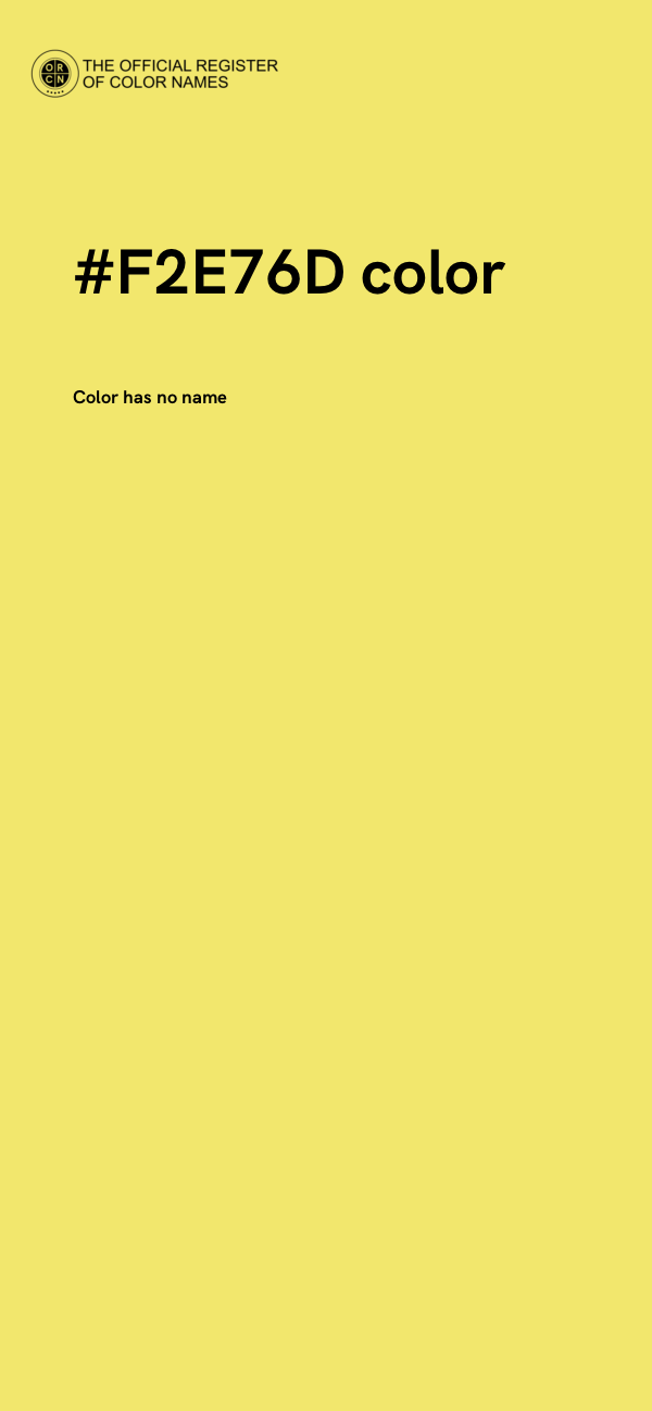 #F2E76D color image