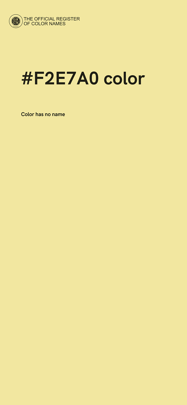 #F2E7A0 color image