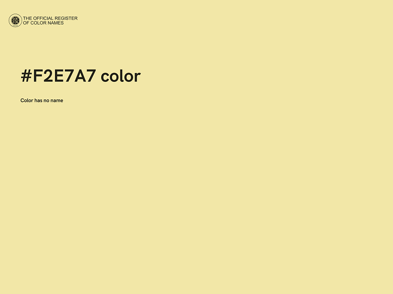 #F2E7A7 color image