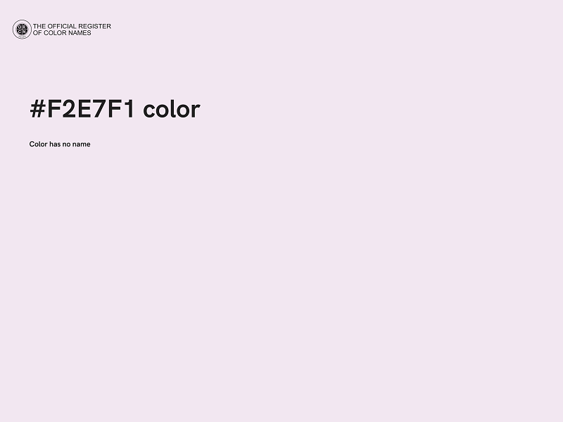 #F2E7F1 color image