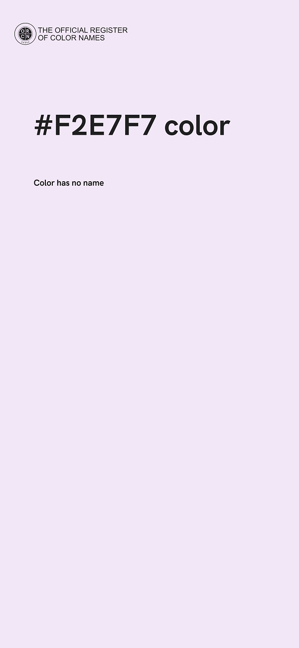 #F2E7F7 color image