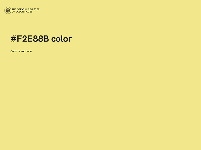 #F2E88B color image