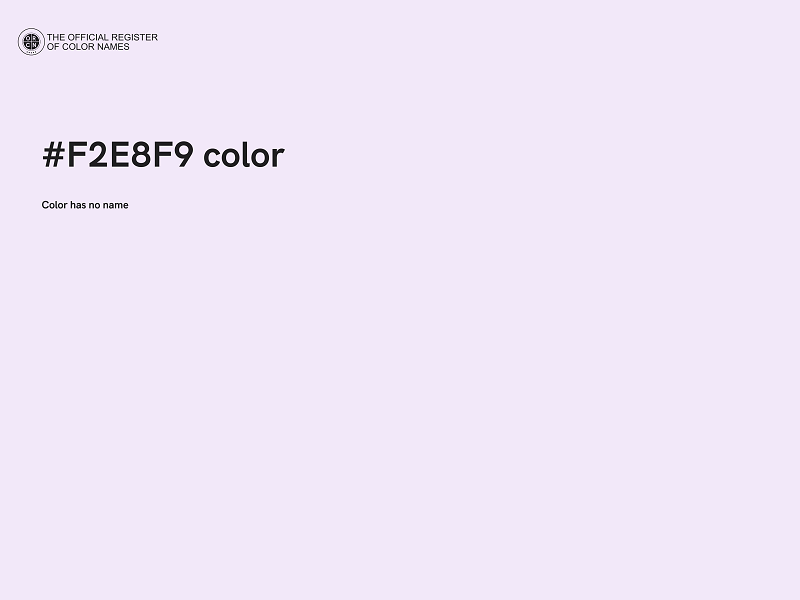 #F2E8F9 color image