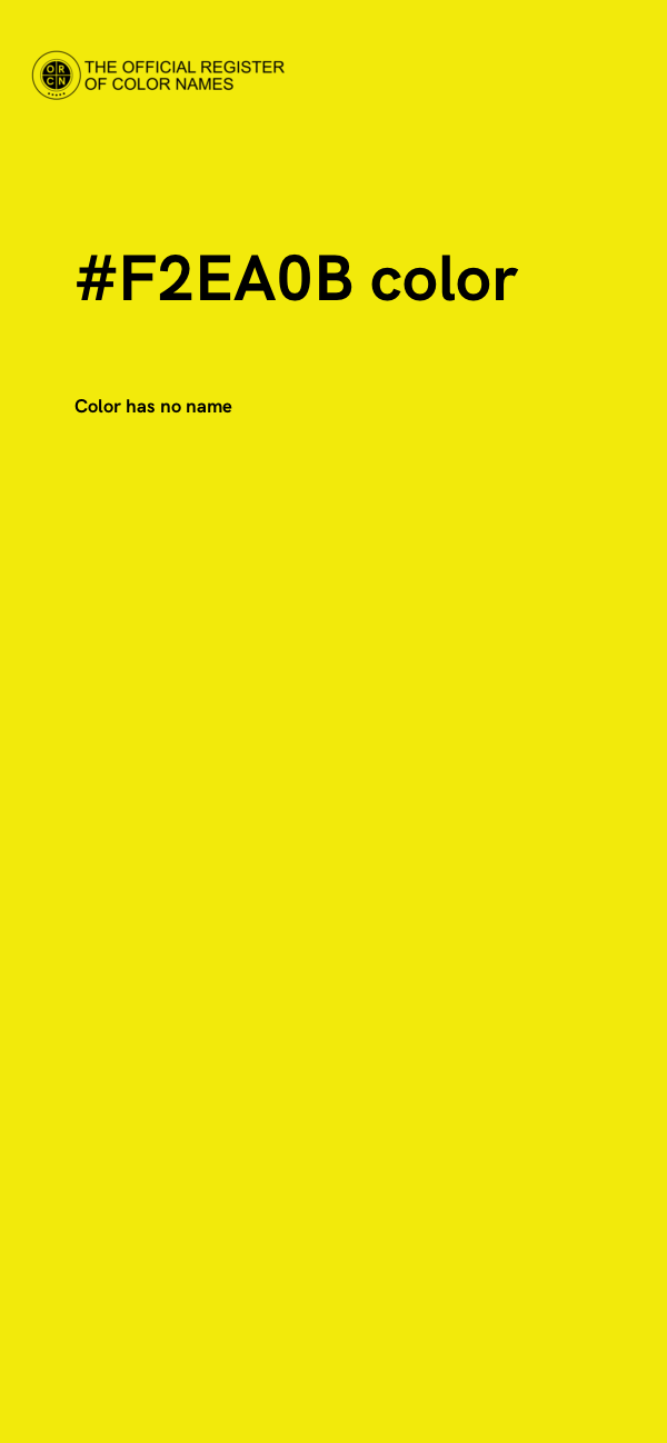 #F2EA0B color image