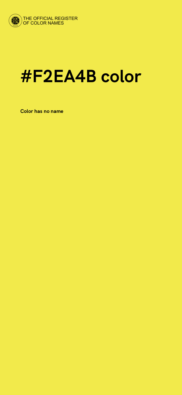 #F2EA4B color image