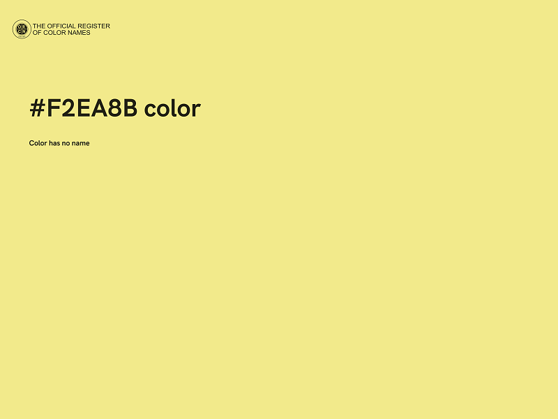 #F2EA8B color image