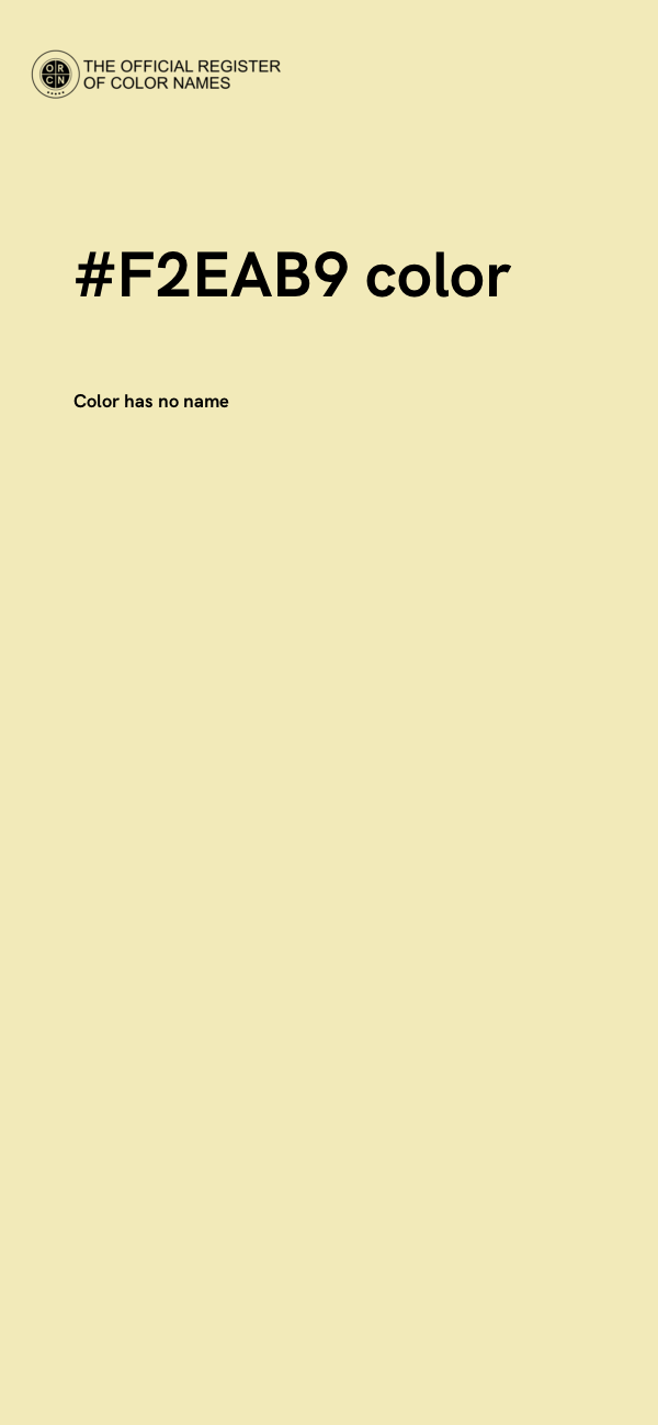 #F2EAB9 color image