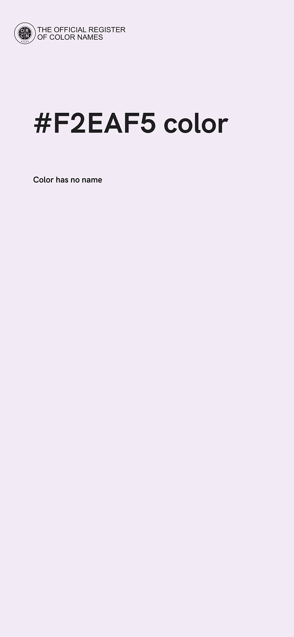 #F2EAF5 color image