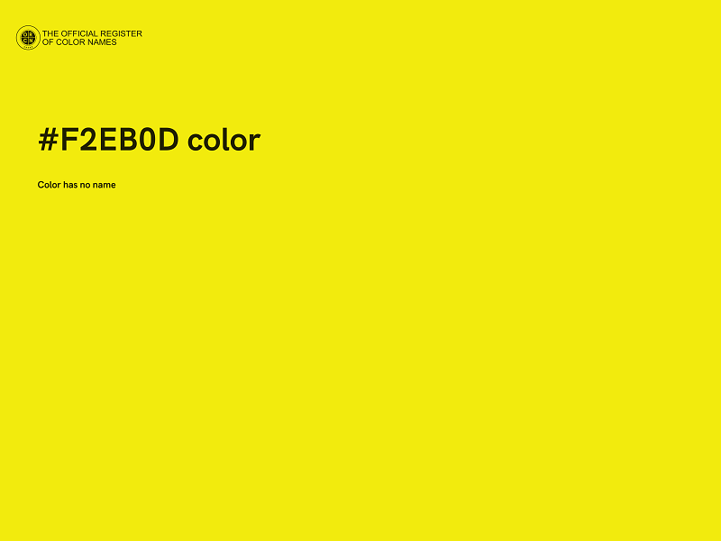 #F2EB0D color image