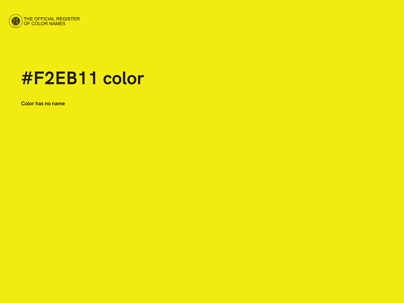 #F2EB11 color image