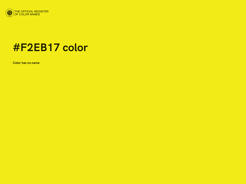 #F2EB17 color image