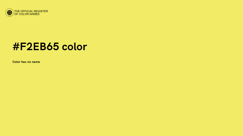 #F2EB65 color image