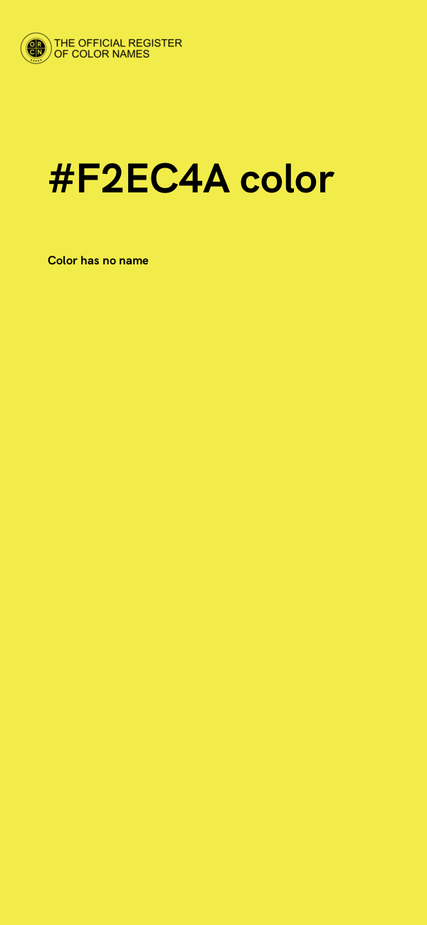#F2EC4A color image
