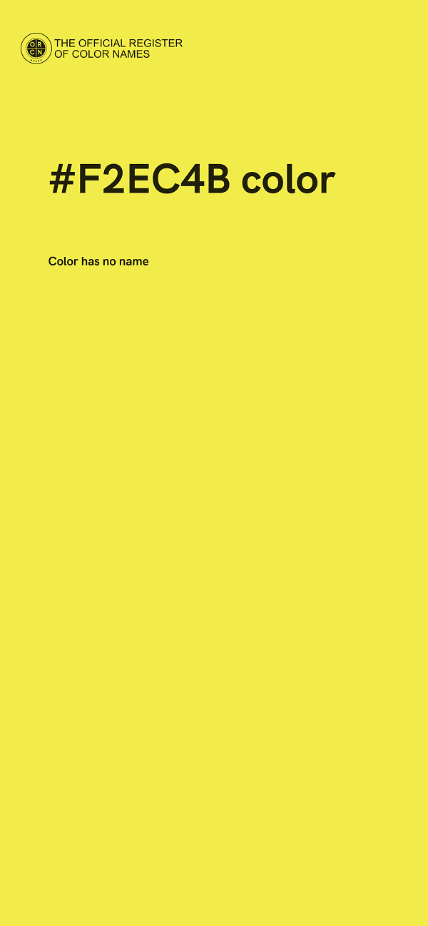 #F2EC4B color image