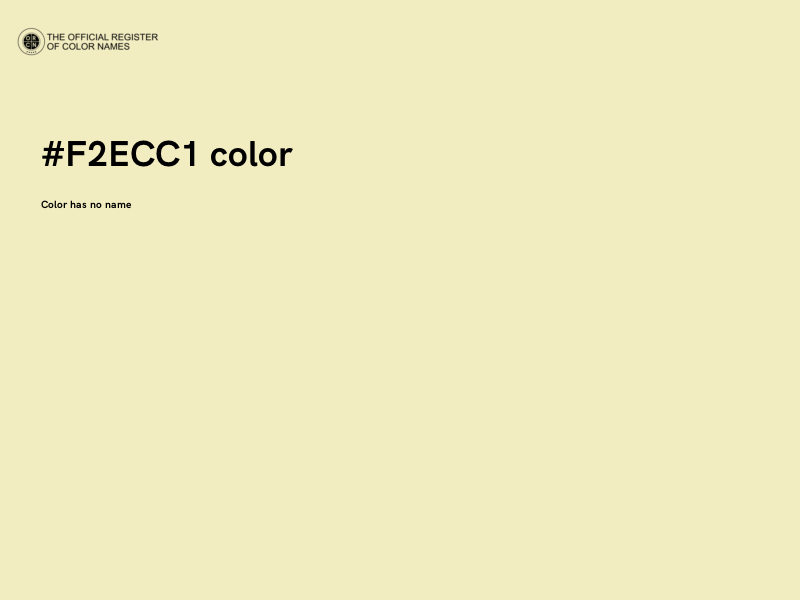 #F2ECC1 color image