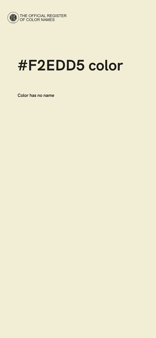 #F2EDD5 color image
