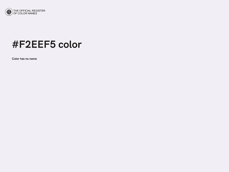 #F2EEF5 color image