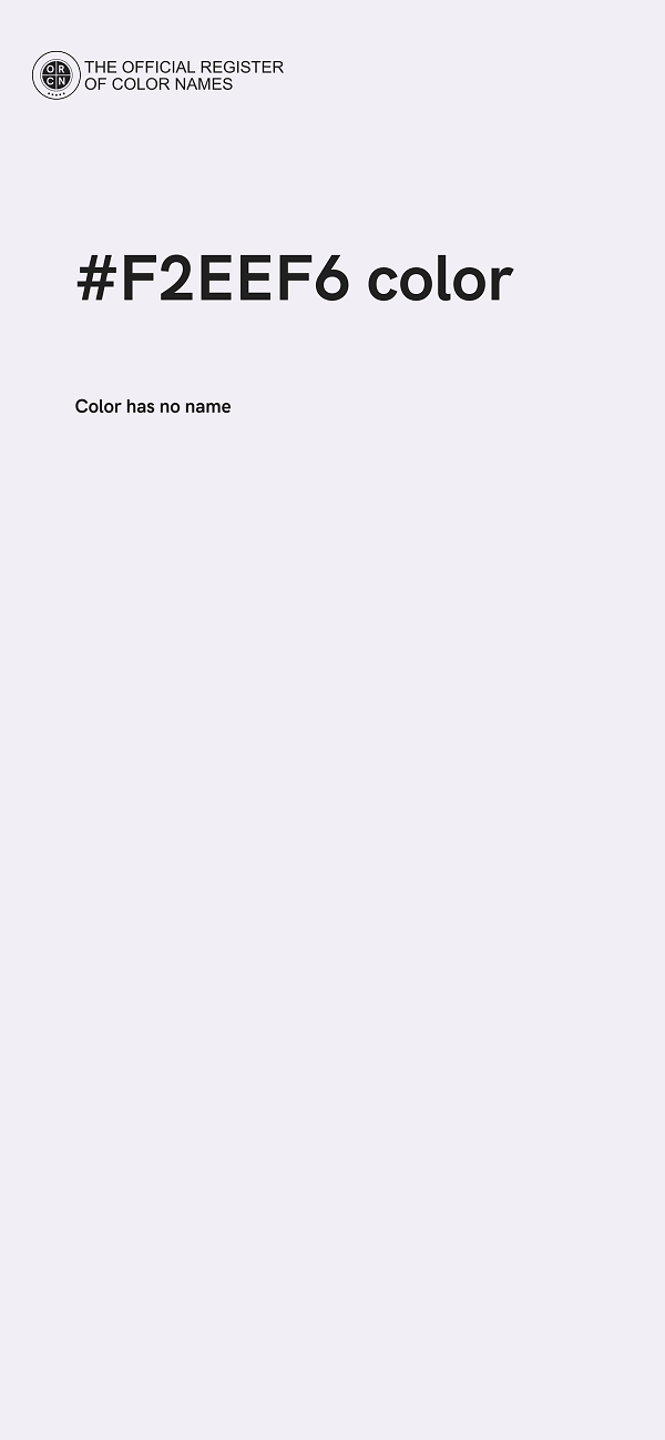 #F2EEF6 color image