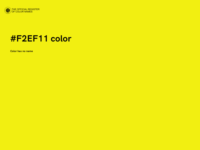 #F2EF11 color image