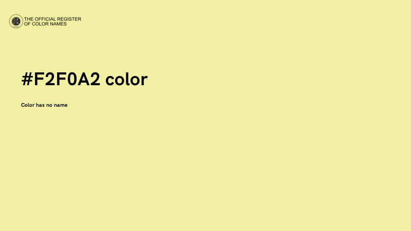#F2F0A2 color image
