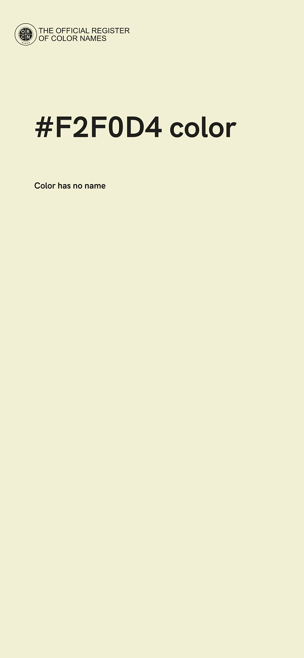 #F2F0D4 color image