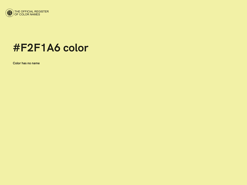 #F2F1A6 color image