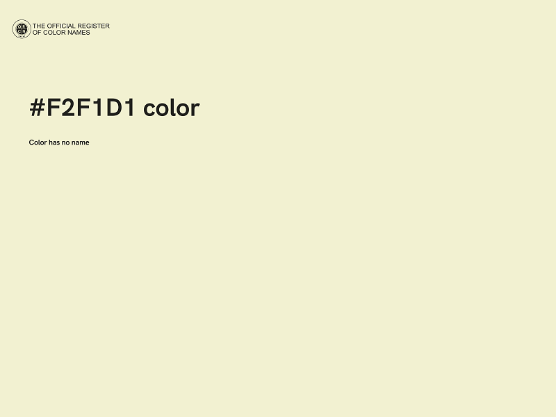 #F2F1D1 color image