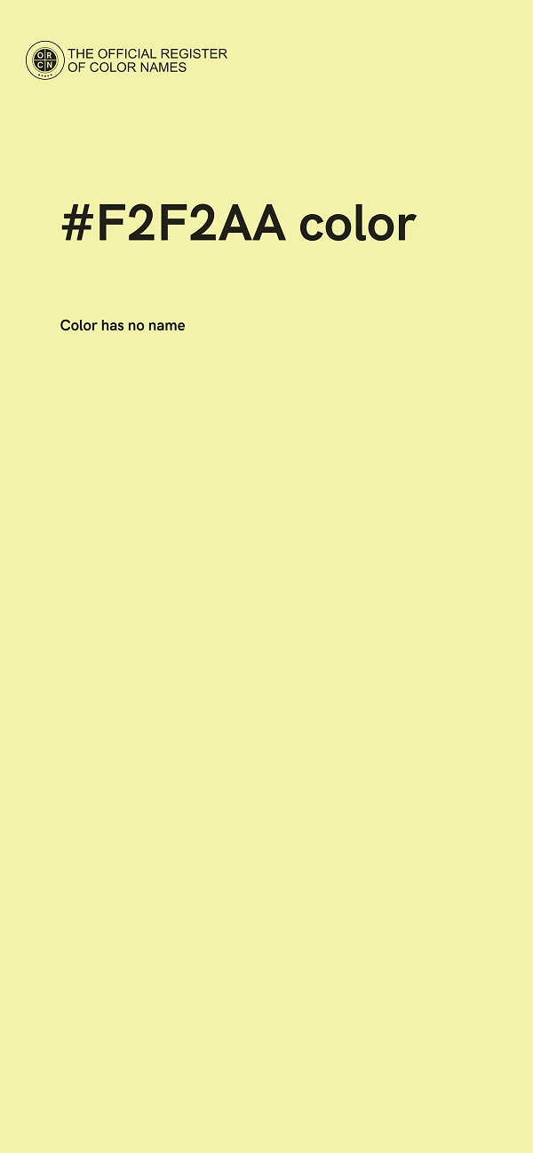 #F2F2AA color image