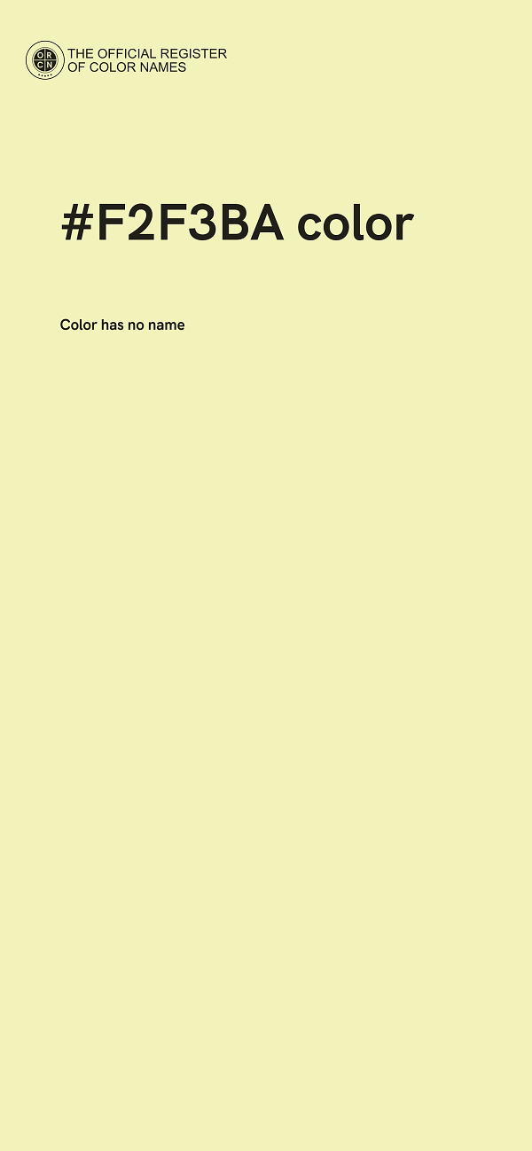 #F2F3BA color image