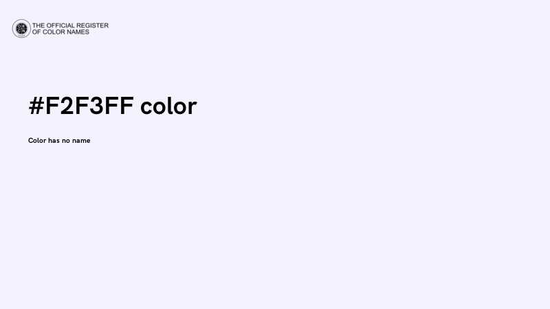#F2F3FF color image