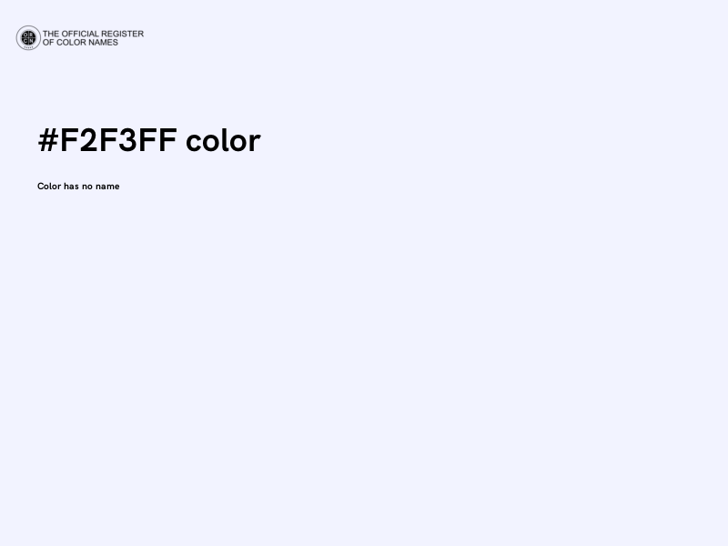 #F2F3FF color image