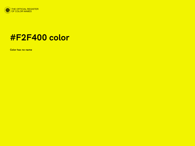 #F2F400 color image