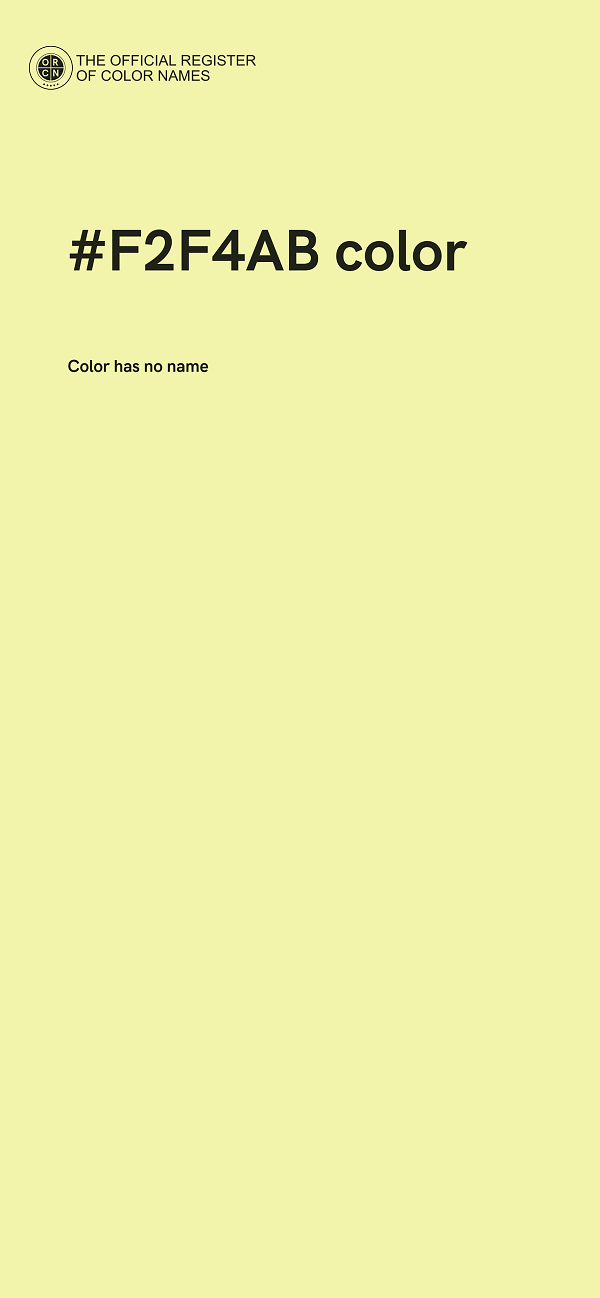 #F2F4AB color image